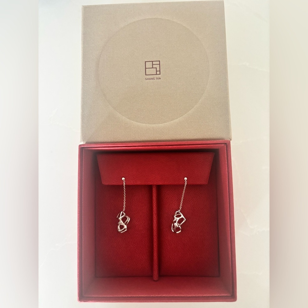 Shang Xia Silver Earrings Rare